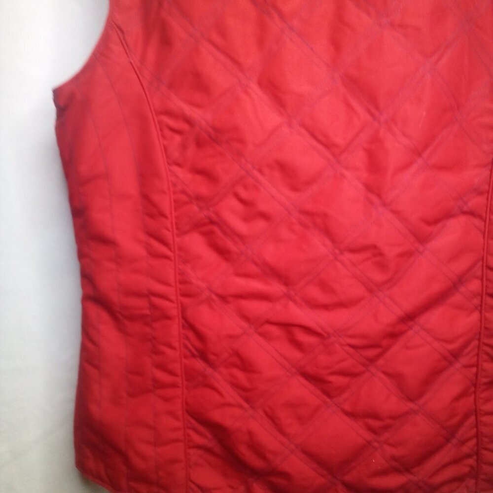 Paco Spirit Quilted Vest M Full Zip Pockets Red - Picture 2 of 15